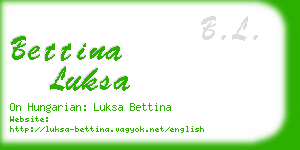 bettina luksa business card